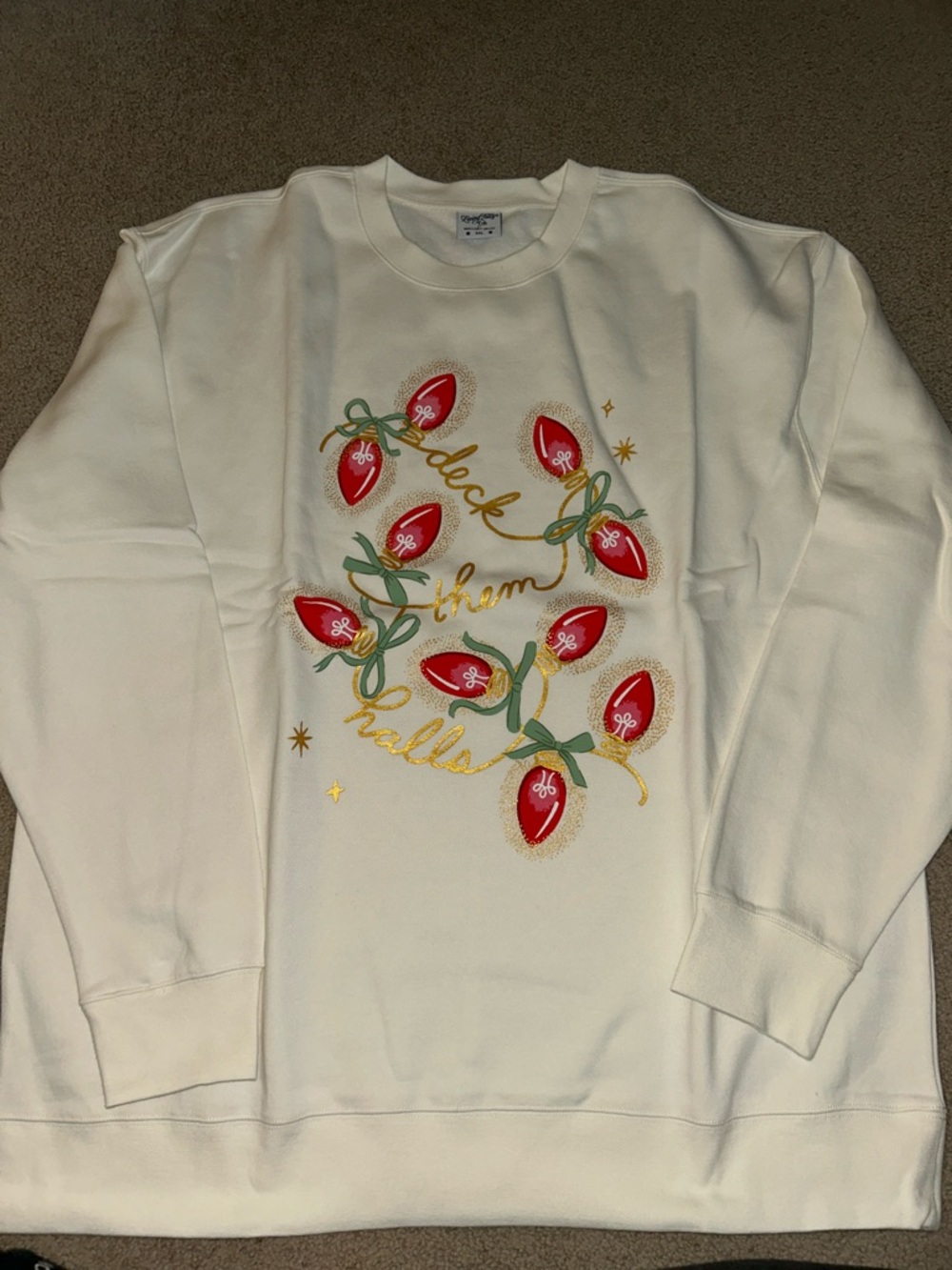 Living Fully Holiday Light Graphic Sweatshirt